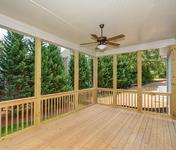 Covered deck in Sandy Springs home built by Waterford Homes